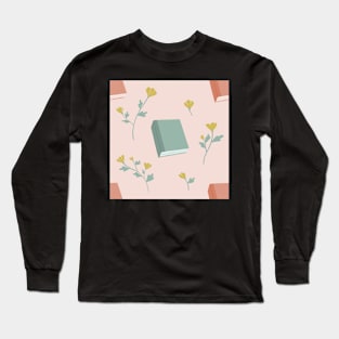 Books and Flowers Blush Long Sleeve T-Shirt